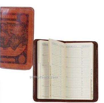 The Old Atlas Vegetable Tanned Calf Leather Blank Pocket Notebook
