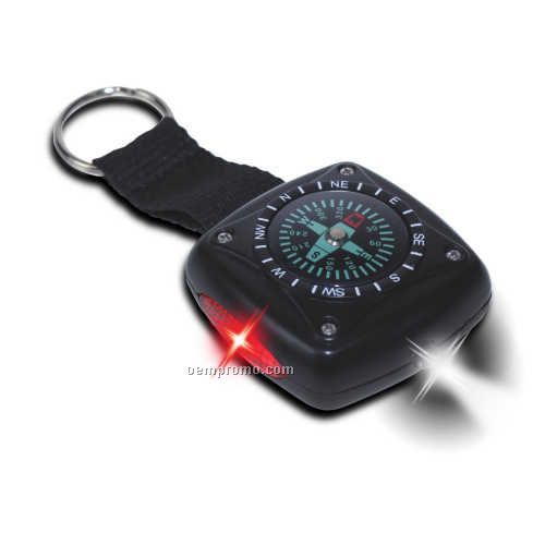 Compass Keychain Flashlight