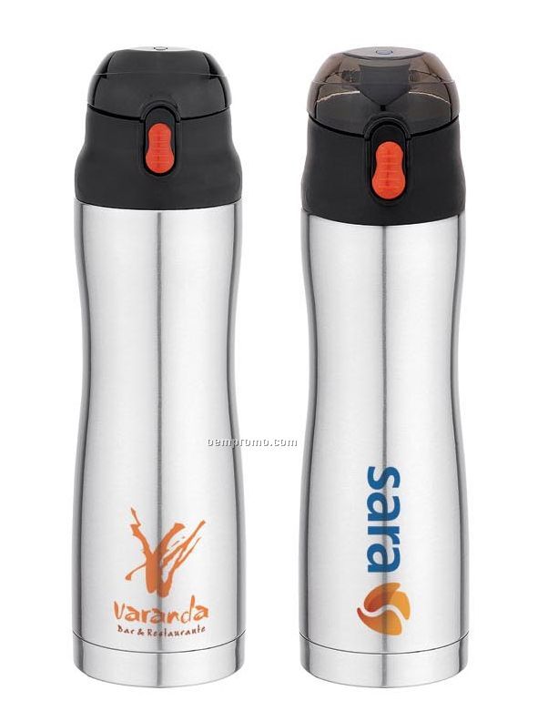 Sport Thermal Bottle - Double Wall 20 Oz. Contoured Stainless Steel Bottle