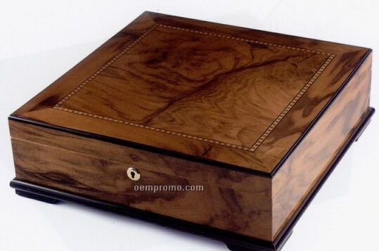 Wall Street Blue Chip 130 Count Table Top Humidor W/High Gloss Finish
