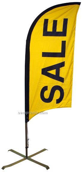 7' Single Sided Bow Banner System (Spot Color)