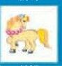 Animals Stock Temporary Tattoo - Yellow Pony (2"X2")