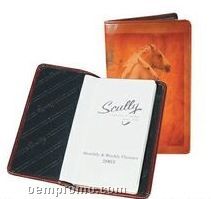 Equestrian Vegetable Tanned Calf Leather Blank Pocket Notebook