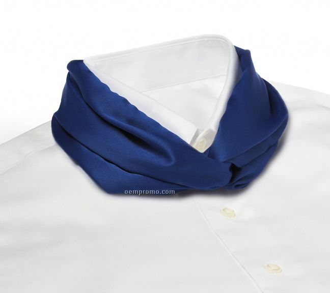 Wolfmark Solid Series Polyester Satin Velcro Band Knot Scarf - Royal Blue
