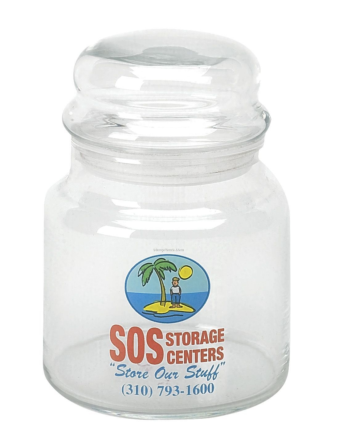 22 Oz. Glass Storage Candy Jar W/ Glass Lid