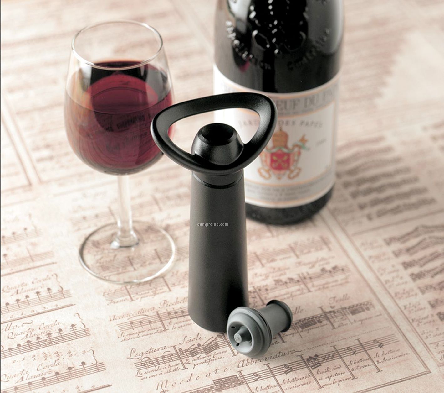 Concerto Wine Saver Kit With Vacuum Pump & Bottle Stopper