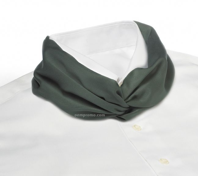 Wolfmark Solid Series Polyester Satin Velcro Band Knot Scarf - Hunter Green
