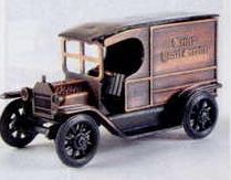 Early American Bronze Metal Pencil Sharpener - Mail Truck