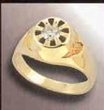 Ladies' 14k Gold Ring Center Stone With Side Imprint