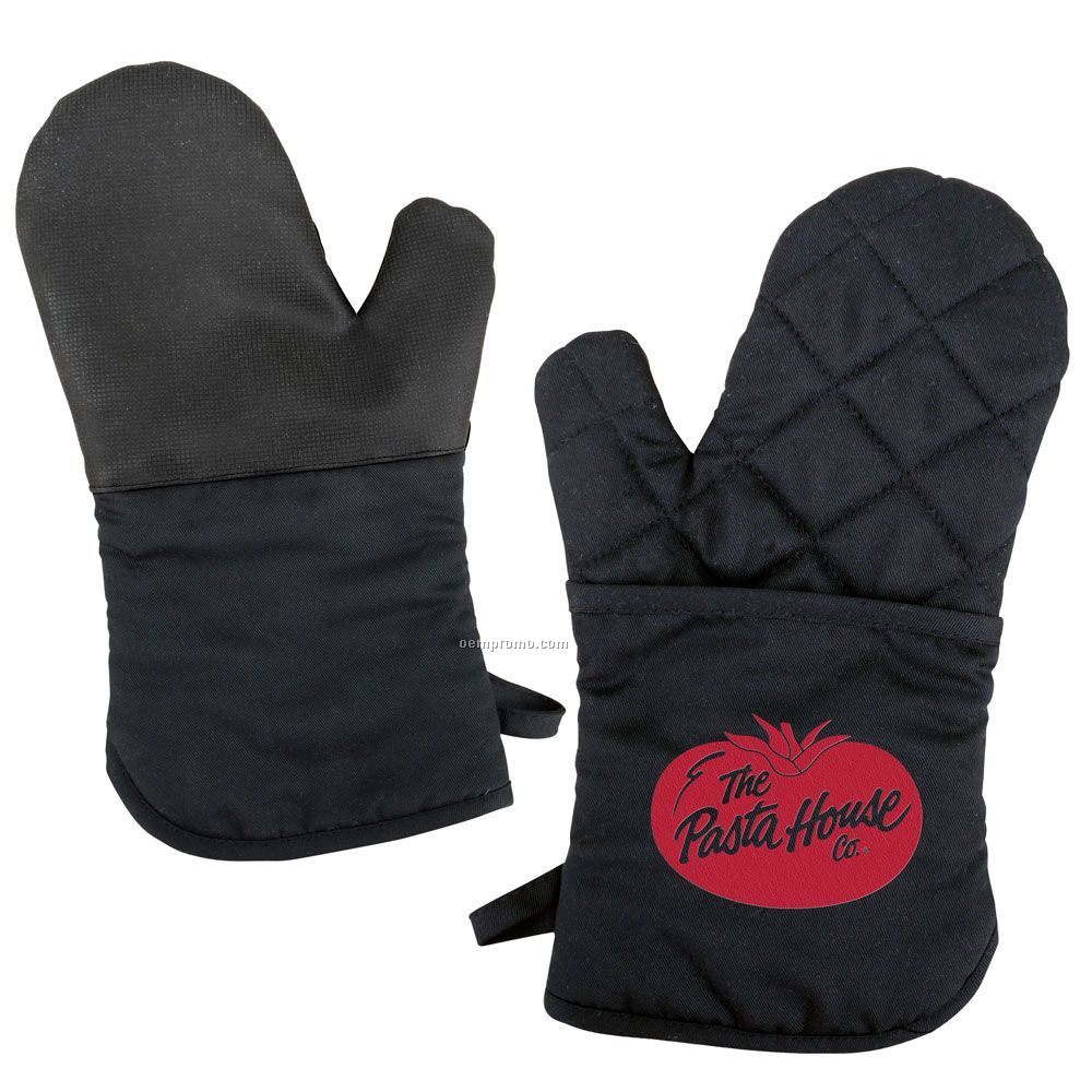 Oven Mitt With Silicone Back