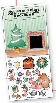 Peel N Play Christmas Sticker Sheet W/ Santa's Toy Delivery Scene
