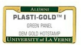 Plasti-gold I Metallic Frame W/ Raised Letters (Screen Printed)
