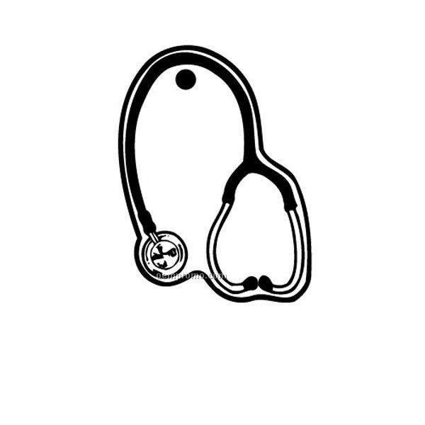 Stock Shape Collection Stethoscope Key Tag