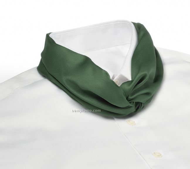 Wolfmark Solid Series Polyester Satin Velcro Band Knot Scarf - Kelly Green