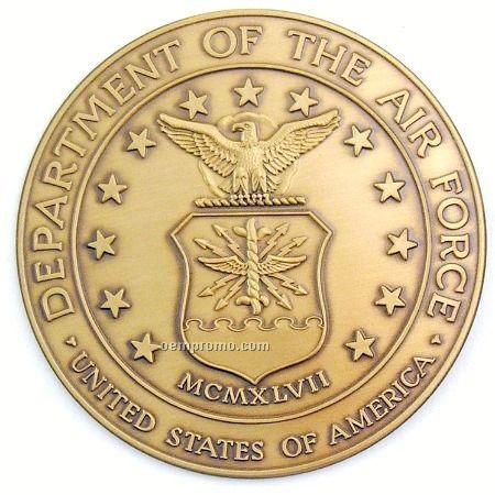 1-1/2" Military Seal/Coin (Dept Of Air Force-eagle) Brass