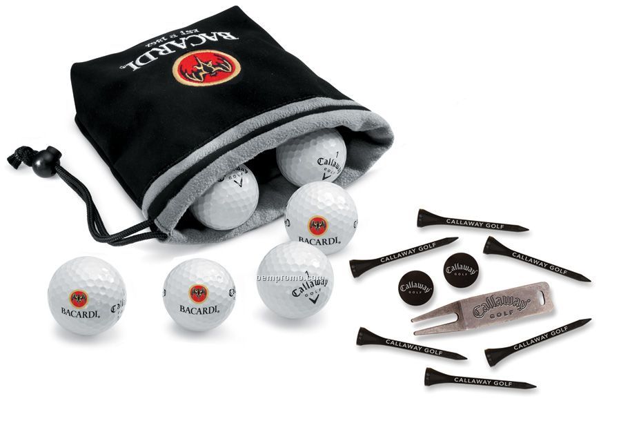 Callaway Tour I (S) 6 Golf Ball Set In Pouch W/ Tees (2011)