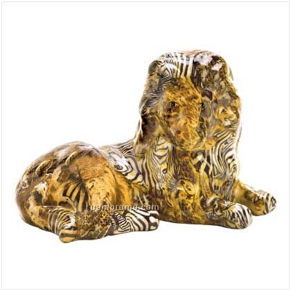 Patchwork Lion Figurine