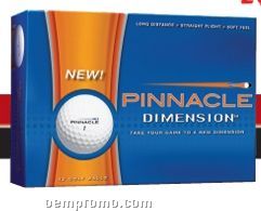 Pinnacle Dimension Golf Ball With Soft Core & 3d Thin Cover - 12 Pack