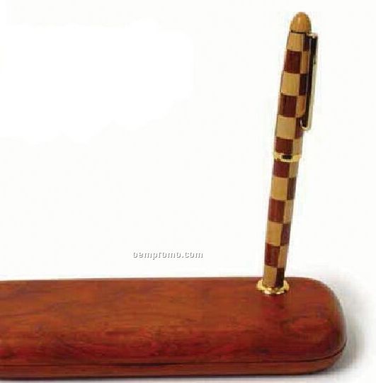 Rosewood Pen Box With Stand