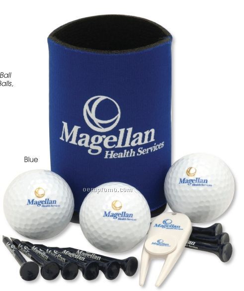 Collapsible Kan Cooler Event Pack W/ Pinnacle Gold Precision Golf Balls