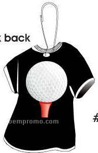 Golf Ball And Tee T-shirt Zipper Pull