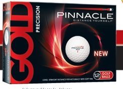 Pinnacle Gold Precision Golf Ball W/ Soft Feel & Straight Distance-12 Pack