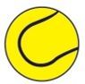 Stock Tennis Ball Mascot Chenille Patch