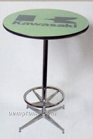Chrome Silver Disc Base With Footrest