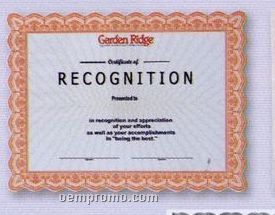 Custom Certificate (1 Color)