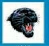 Animals Stock Temporary Tattoo - Black Panther Head 3 (2"X2")