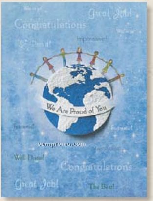 Congratulations Greeting Card With Earth Seed Decoration
