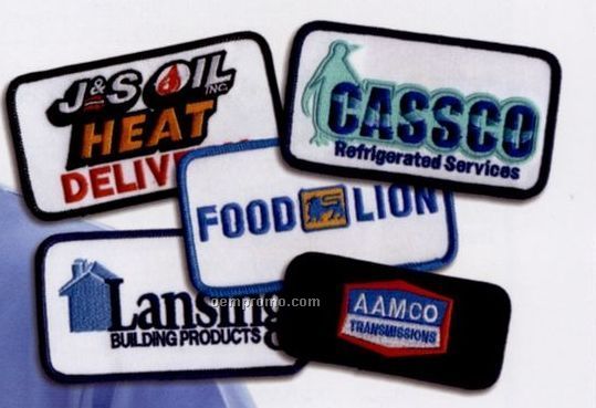 Custom 2" Embroidered Logo Emblem With 100% Coverage