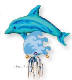 Wanderfuls Jingle Dolphin Balloon W/ Foil Wand