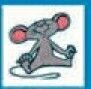 Animals Stock Temporary Tattoo - Sitting Mouse (2"X2")