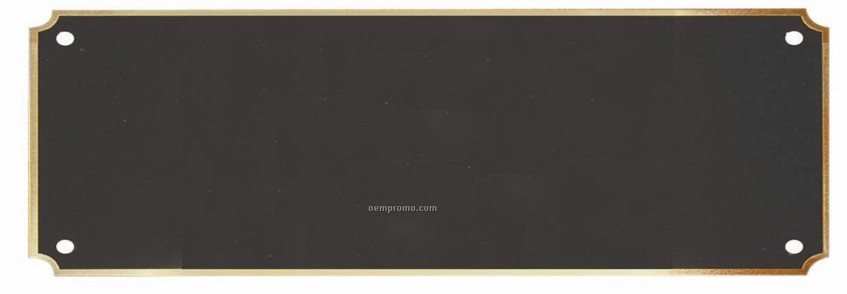 Blank Perpetual Plaque Plates With Gold Border (2-3/4