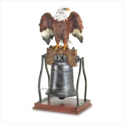 Eagle On Bell Figurine