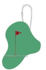 Golf Course Zipper Pull
