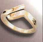 Ladies' 10k Gold Wrap Around Ring W/ 1 Stone And Side Imprint
