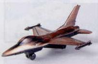 Military Bronze Metal Pencil Sharpener - F-16 Jet Fighter