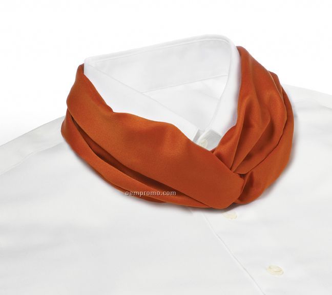 Wolfmark Solid Series Polyester Satin Velcro Band Knot Scarf - Orange
