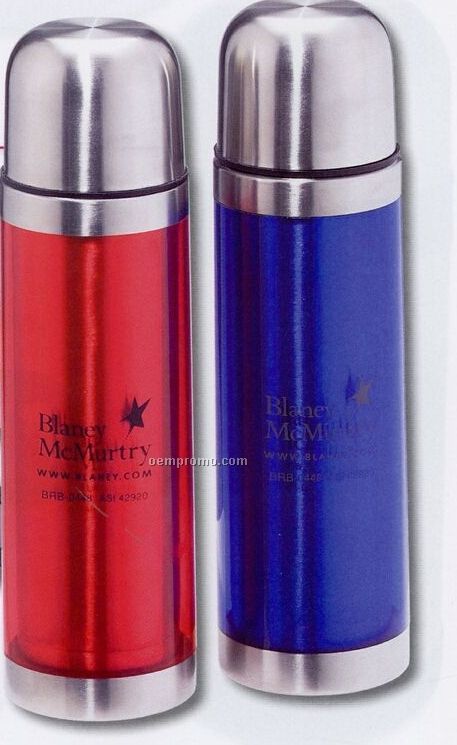 16 Oz. Translucent Thermos W/ Stainless Steel Interior