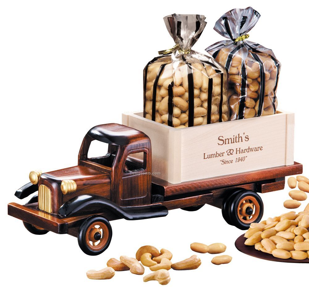 1950's Flat Bed Truck W/ Jumbo Cashews And Virginia Peanuts