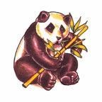 Animals Stock Temporary Tattoo - Panda (2"X2")