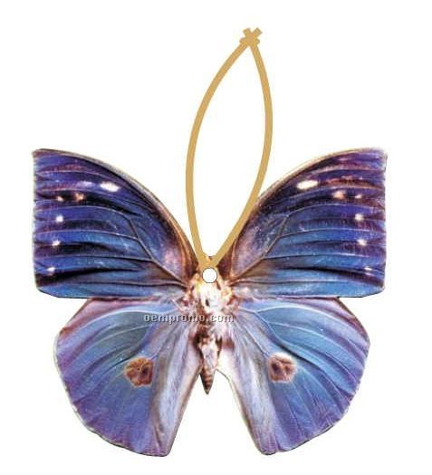 Blue Butterfly Executive Ornament W/ Mirrored Back (10 Square Inch)