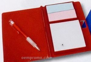 Colored Translucent Notebook W/ Matching Pen, Note Pad & Sticky Notes