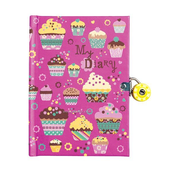 Cupcakes Locked Diary