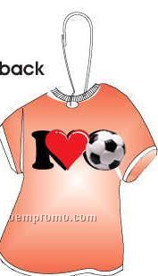 I Love Soccer T-shirt Zipper Pull