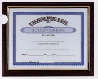 Photo/ Certificate Frame With Gold Tone Border (10 1/2