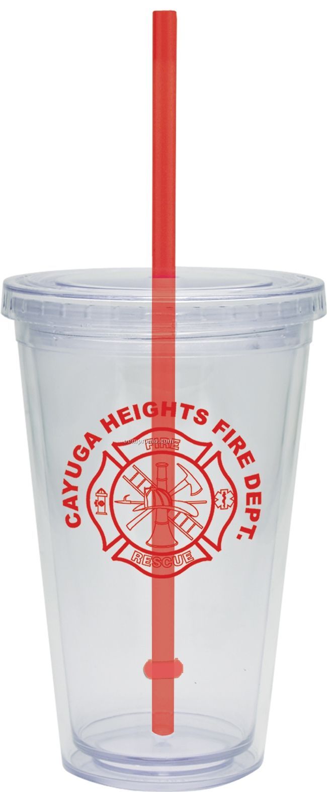 20 Oz. Carnival Cup W/ Red Straw