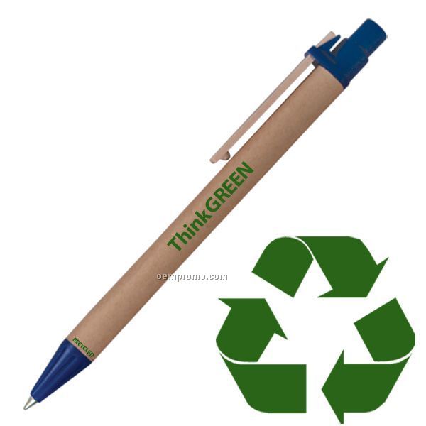Eco Friendly Recycled Paper Pen (Blue)